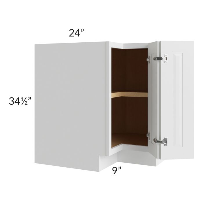Southport White Shaker 33" Corner Base Cabinet (Trays sold separately for a Lazy Susan application)