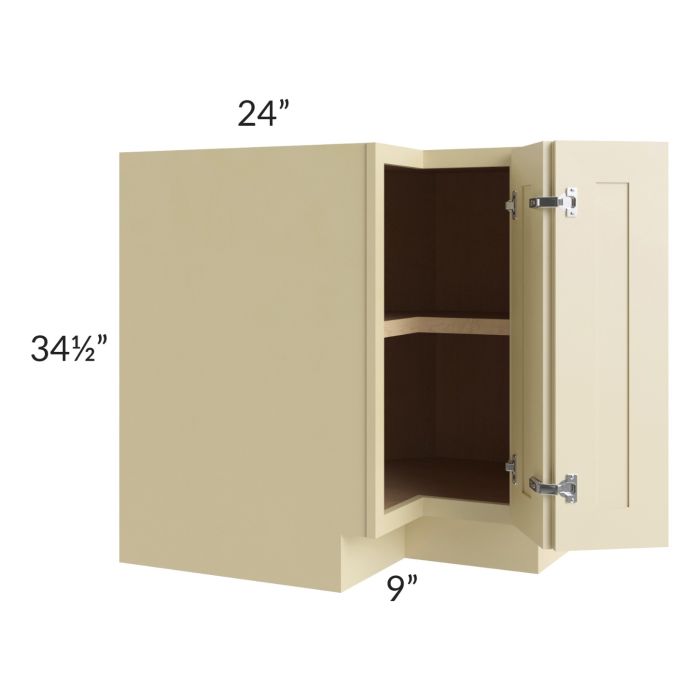 Phoenix Cream Glaze 33" Corner Base Cabinet (Trays sold separately for a Lazy Susan application)