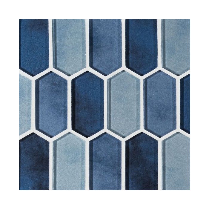 Boathouse Blue Picket 8mm Mosaic Wall Tile