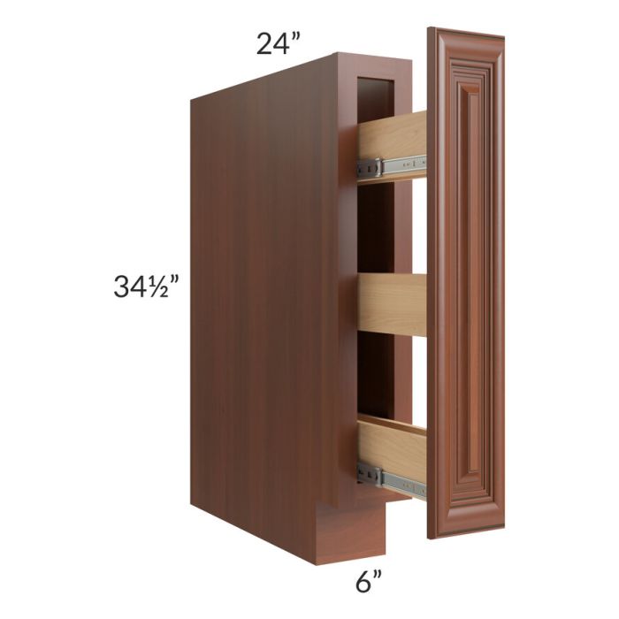 Phoenix Caramel Glaze 6" Spice Base Cabinet