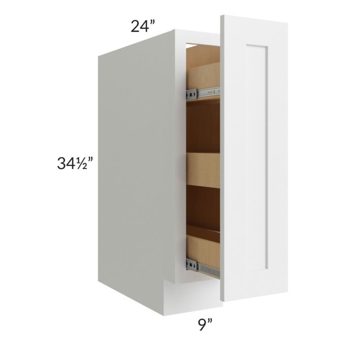 Southport White Shaker 9" Spice Base Cabinet