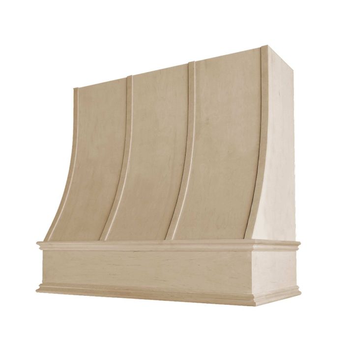 Unfinished Charlotte Strapped Sloped Hood with Classic Molding
