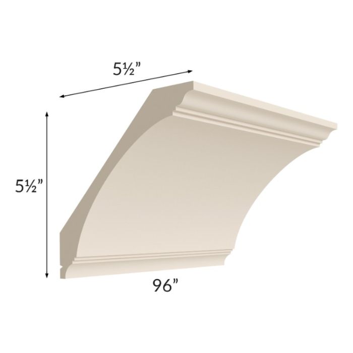 Midtown Cream Shaker Extra Large Cove Crown Molding
