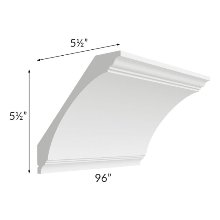 Union White Extra Large Cove Crown Molding
