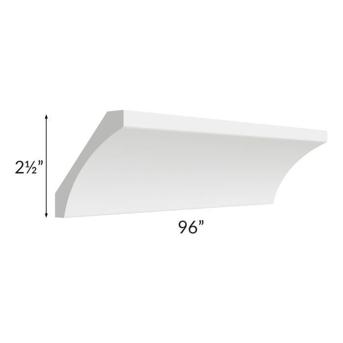 Brighton White Shaker 96" Cove Crown Molding