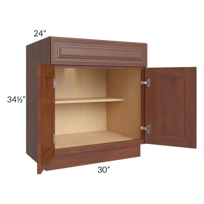 Cambridge Saddle Glaze 30" Base Cabinet (1 drawer)