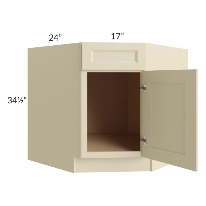 Casselton Ivory 36" Diagonal Corner Sink Base Cabinet