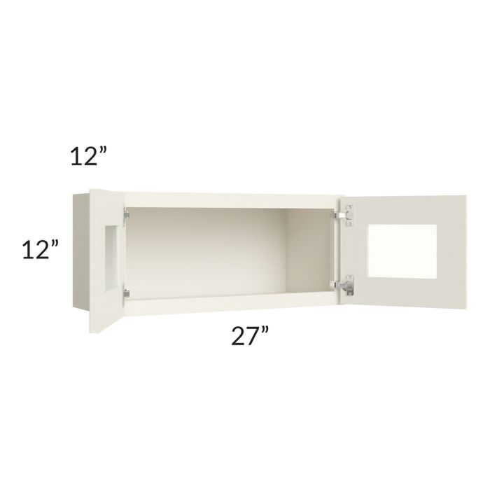 Cambridge Antique White Glaze 27x12 Decorative Wall Cabinet