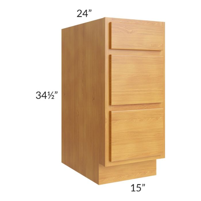 Royal Oak 15" 3-Drawer Base Cabinet 