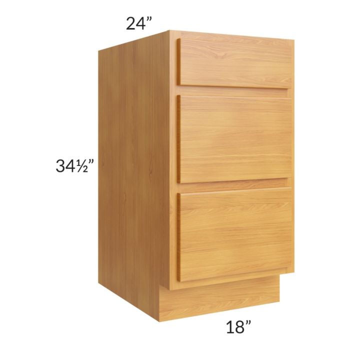 Royal Oak 18" 3-Drawer Base Cabinet 