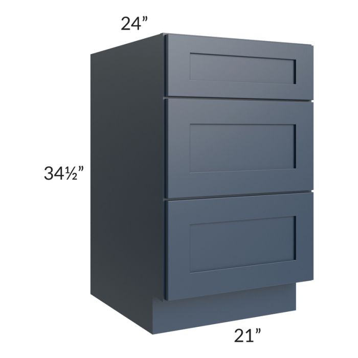 Midtown Blue Shaker 21" Drawer Base Cabinet