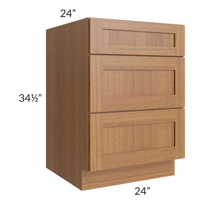 Artisan Walnut Shaker 24" Drawer Base Cabinet