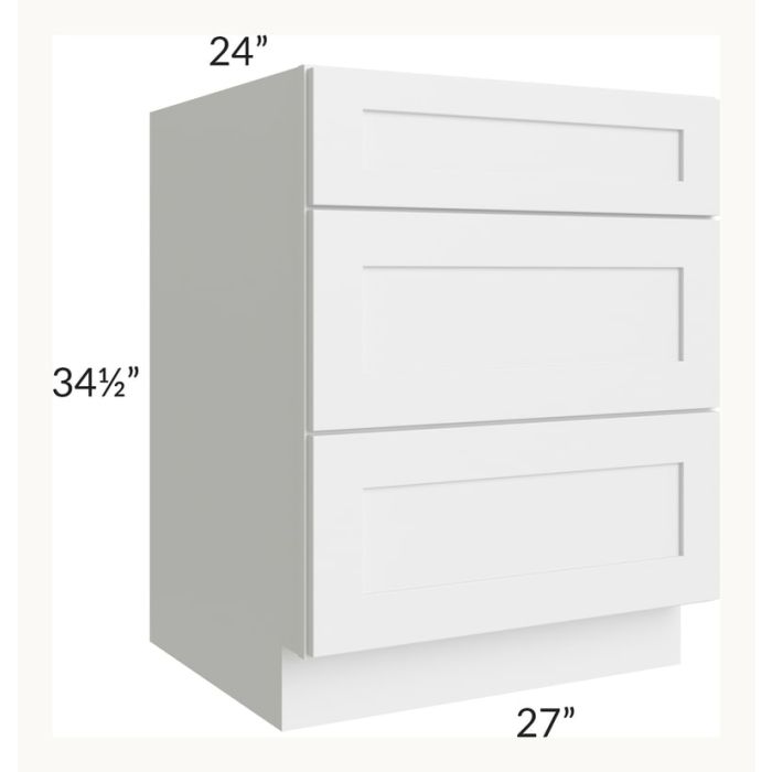 Midtown White Shaker 27" Drawer Base Cabinet