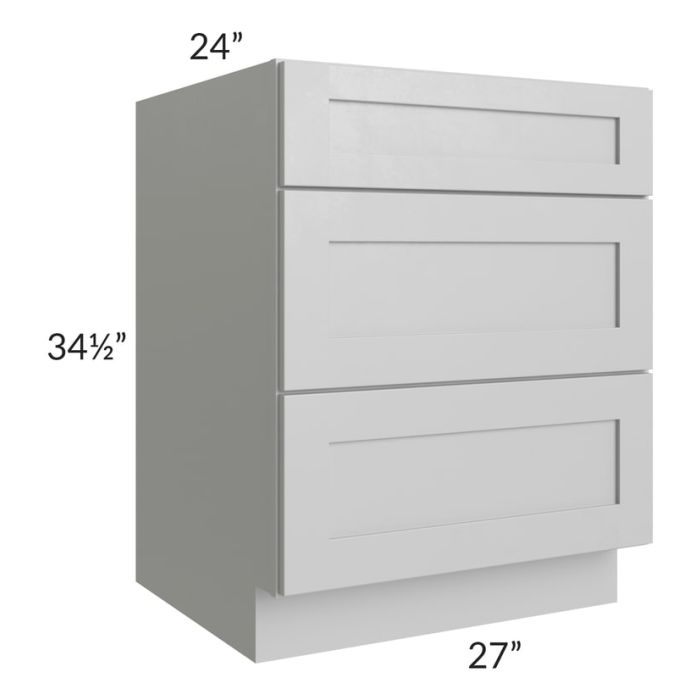 Midtown Painted Grey Shaker 27" Drawer Base Cabinet