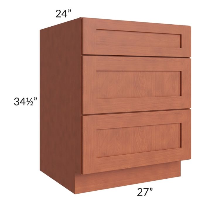Midtown Walnut Shaker 27" Drawer Base Cabinet