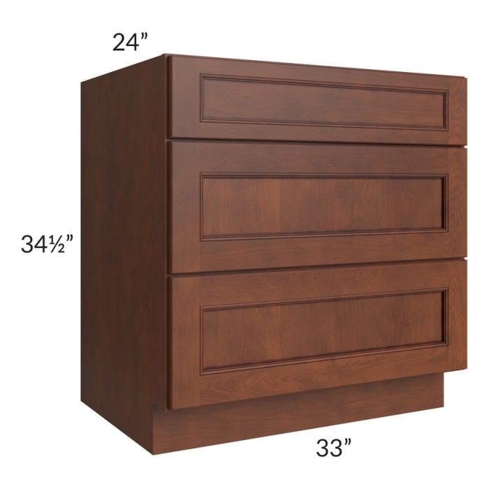 Tuscan Walnut 33" Drawer Base Cabinet