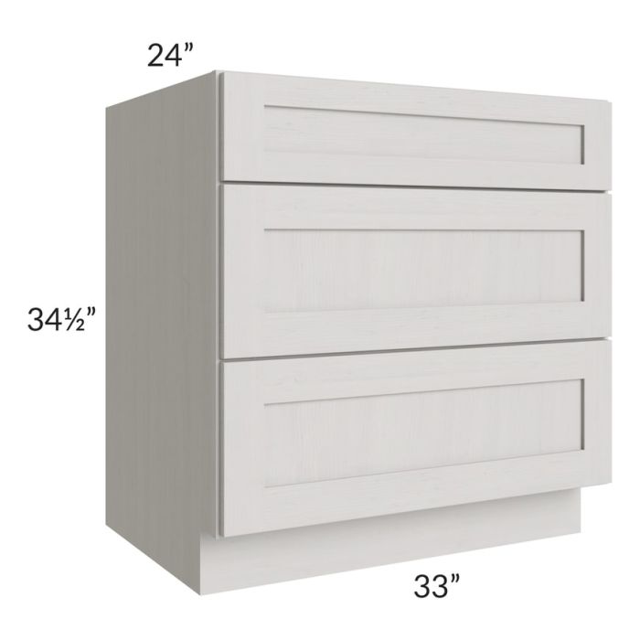 Midtown Light Grey Shaker 33" Drawer Base Cabinet