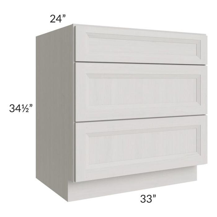 Salem Light Grey 33" Drawer Base Cabinet