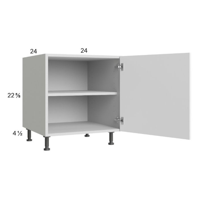 Euro Gloss White 24" Full Height Door Desk Base Cabinet with 1 door