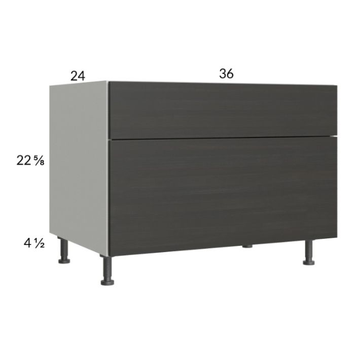 Euro Cafe 36" 2-Drawer Desk Base Cabinet