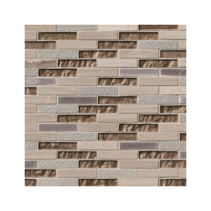 Diamante Brick 0.625" x 3" x 8mm Mosaic Tile Sample