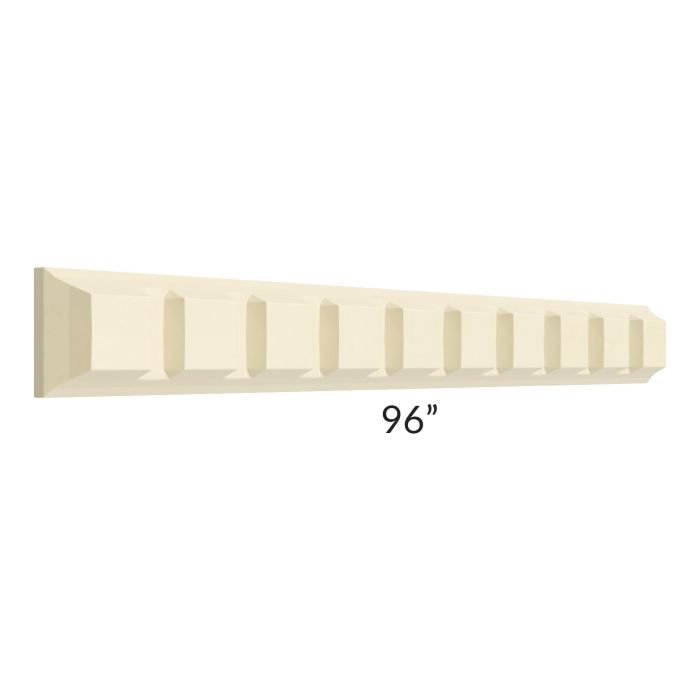 Phoenix Cream Glaze 96" Dentil Molding Insert