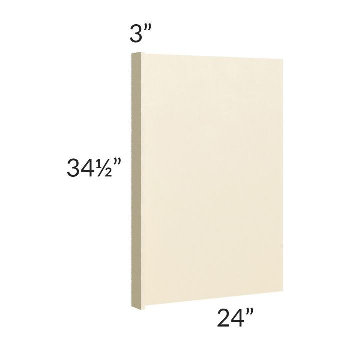 Phoenix Cream Glaze Appliance End Panel with a 3" Return