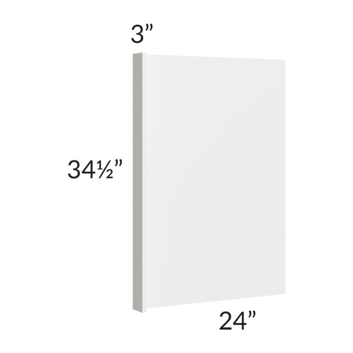 Charlotte White Appliance End Panel with a 3" Return