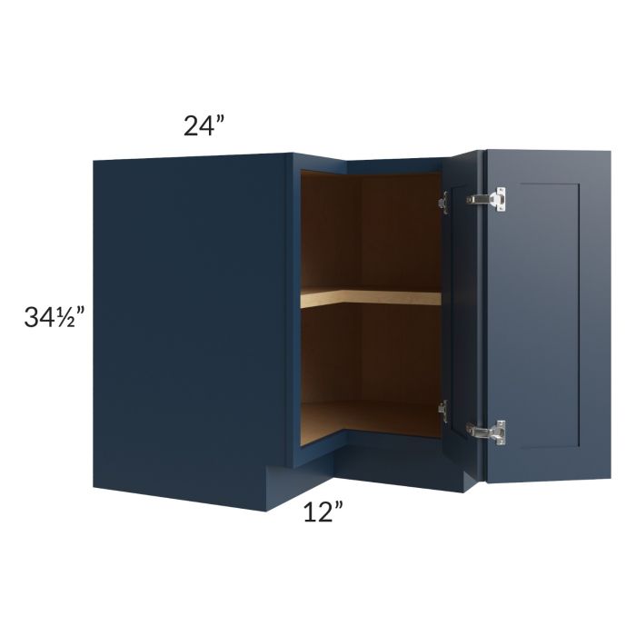 Midtown Blue Shaker 36" Easy Reach Corner Cabinet