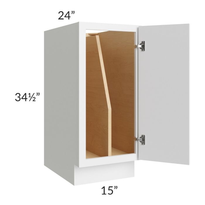 Metro White 15" Full Height Door Tray Divider Base Cabinet