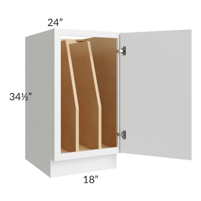 Metro White 18" Full Height Door Tray Divider Base Cabinet