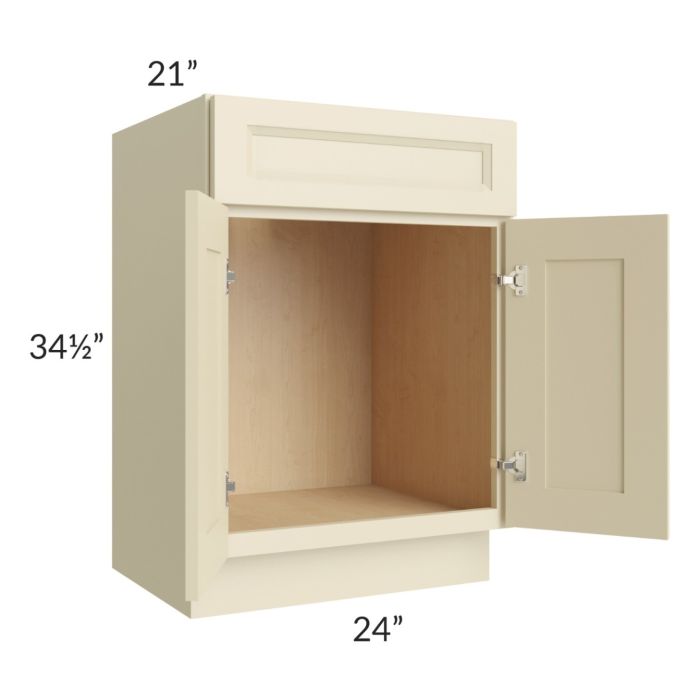 Casselton Ivory 24" Vanity Sink Base Cabinet