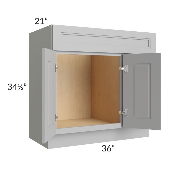 Charlotte Grey 36x21 Vanity Sink Base Cabinet (Doors on Left)
