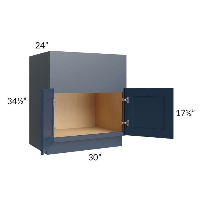 Midtown Blue Shaker 30" Farm Sink Base Cabinet
