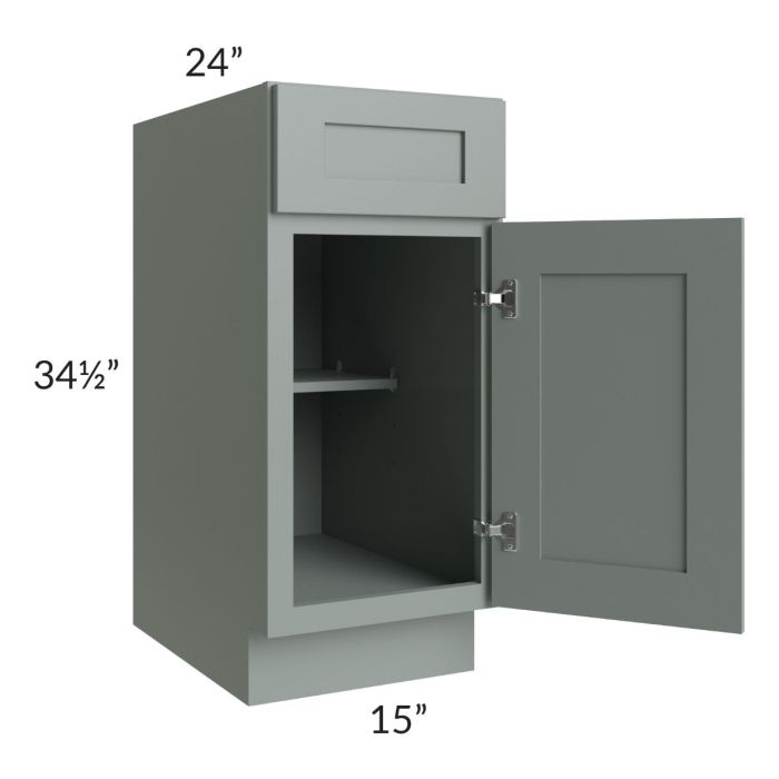 Woodland Green Shaker 24" 2-Drawer Base Cabinet