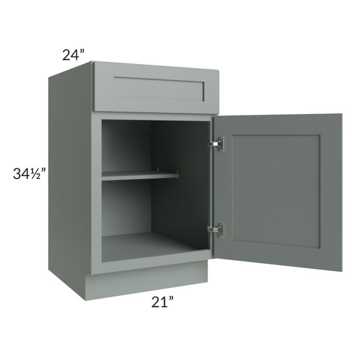 Woodland Green Shaker 24" 2-Drawer Base Cabinet