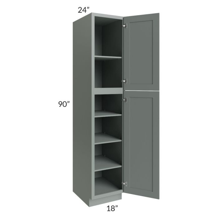 Woodland Green Shaker 24" 2-Drawer Base Cabinet