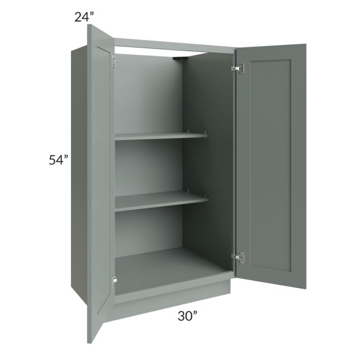 Woodland Green Shaker 24" 2-Drawer Base Cabinet