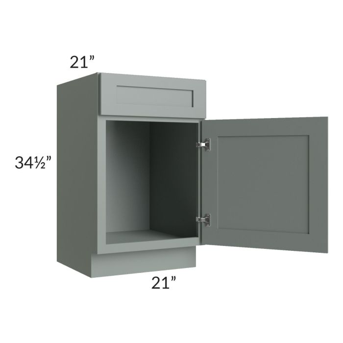 Woodland Green Shaker 24" 2-Drawer Base Cabinet