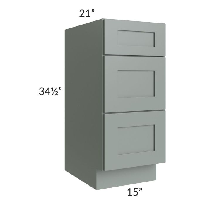 Woodland Green Shaker 24" 2-Drawer Base Cabinet