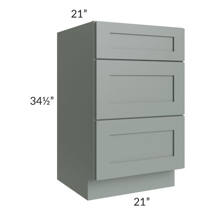 Woodland Green Shaker 24" 2-Drawer Base Cabinet
