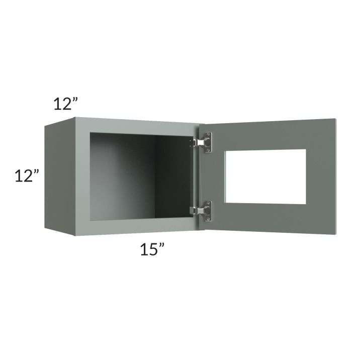 Woodland Green Shaker 24" 2-Drawer Base Cabinet