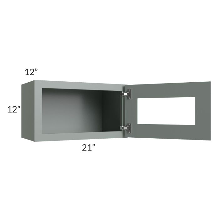 Woodland Green Shaker 24" 2-Drawer Base Cabinet