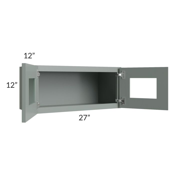 Woodland Green Shaker 24" 2-Drawer Base Cabinet