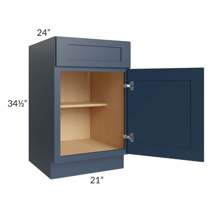Madison Navy Shaker 21" Base Cabinet