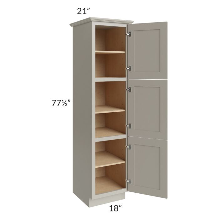 Stratton Light Grey Shaker 18x78 Linen Cabinet