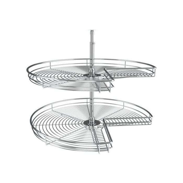 Rustic Shaker Lazy Susan Wire-Frame Metal Basket