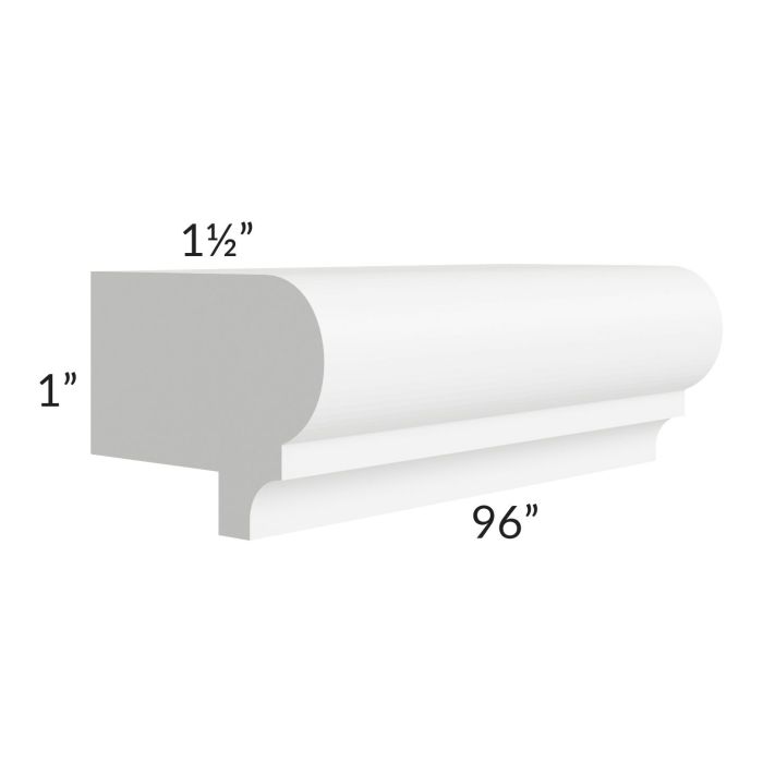 Alpine White Shaker 96" Light Rail Molding 