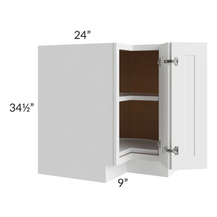 Alpine White Shaker 33" Lazy Susan Base Cabinet 