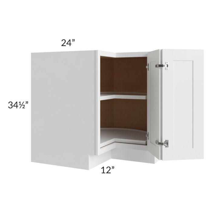 Alpine White Shaker 36" Lazy Susan Base Cabinet